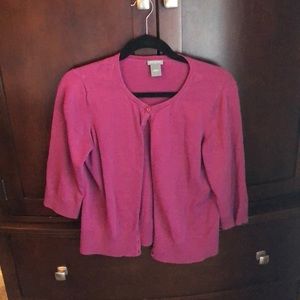 Ann Taylor deep pink cardigan